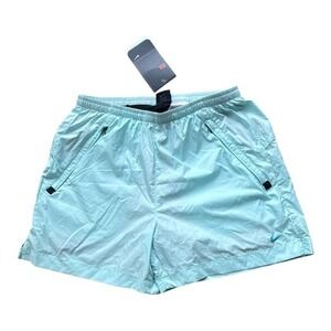 Nike Womens Dri-FIT Running Shorts Aqua Blue Zipper Pockets XS 262692-425 NWT